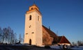 Church of Gammelstad in winter in Sweden