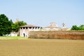 Hystorical city of Sabbioneta - Italy - the wall of the humanistic ideal city of vespasiano gonzaga Royalty Free Stock Photo