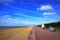 Hythe Beach promenade scenic view Kent UK