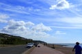 Hythe Beach promenade scenic view Kent UK