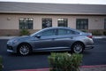 Hyundai Accent car is parked in a suburban neighbourhood