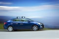 Hyundai blue car. Royalty Free Stock Photo