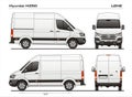 Hyundai H350 L2H2 2017 Delivery Cargo Van Royalty Free Stock Photo