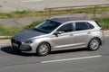 Hyundai i30 hatchback car with motion blur effect