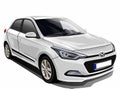 Hyundai i20 vector art illustration white