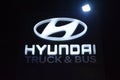 Hyundai truck and bus signage at Transport and Logistics show in Pasay, Philippines