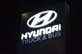 Hyundai truck and bus signage at Transport and Logistics show in Pasay, Philippines