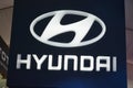 Hyundai trucks and buses sign at Manila International Auto Show in Pasay, Philippines