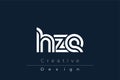 HZE Creative Unique Modern Letter Logo Design Royalty Free Stock Photo