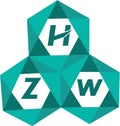 HZW creative minimalist letter logo. HZW unique vector initials alphabet letter logo design Royalty Free Stock Photo