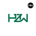 HZW Logo Letter Monogram Design Royalty Free Stock Photo
