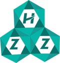 HZZ creative minimalist letter logo. HZZ unique vector initials alphabet letter logo design Royalty Free Stock Photo