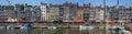 houses along the harbour of Honfleur Royalty Free Stock Photo