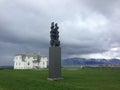 HÃÂ¶fÃÂ°i House in Reykjavik, Iceland, on a cloudy day