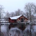 Christmas atmosphere in HÃÂ¶gbo Bruk Royalty Free Stock Photo