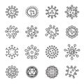 Virus Icons Isolated On a White Background Royalty Free Stock Photo