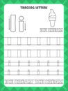 Trace letters of English alphabet and fill colors Uppercase and lowercase I. Handwriting practice for preschool kids worksheet. Royalty Free Stock Photo