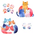 cats illustrations Royalty Free Stock Photo