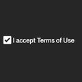 I accept terms of use web checkbox. accepting new terms, conditions, corrections in agreement, vector illustration Royalty Free Stock Photo