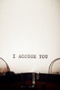 I accuse you phrase