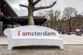 I Amsterdam city urban furniture welcome sign