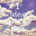 I believe in angels poster design