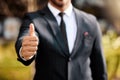 I believe in you you can do it. a businessman ready to shake hands. Royalty Free Stock Photo