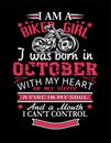 I am a Biker Girls design t-shirt