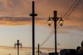 I360 in Brighton at sunset with seagulls