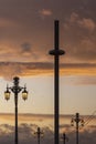 I360 in Brighton at sunset with seagulls