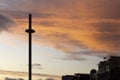 I360 in Brighton at sunset with seagulls