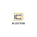 I C B initials logo design template electronics design line vector illustration