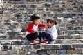 Children playing on the Great WallÃ¯Â¼ÅBeijingÃ¯Â¼ÅChina