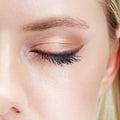 I can still hear you. Closeup shot of a beautiful young woman posing with her eyes closed in a studio. Royalty Free Stock Photo