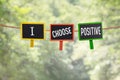 I choose positive on board Royalty Free Stock Photo