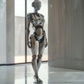 The A.I. Colleague: A Woman-like Robot in the Workplace (AI-Generated)