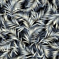 Tropical plant seamless pattern illustration,