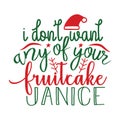 I dont want any of your fruitcake janiceb, Christmas Tee Print