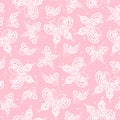 Made a beautiful lacework a seamless pattern, I drew a real lacework, Royalty Free Stock Photo