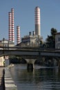 Turbigo, Milan, Lombardy, Italy. March 24, 2019. Turbigo power station, located along the Naviglio Grande