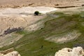 The oasis beneath the ruins of the Guge kingdom in tibet