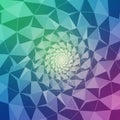 I-generated design featuring a spiral pattern composed of triangular Royalty Free Stock Photo