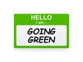 I am going green tag Royalty Free Stock Photo