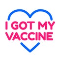 I Got My Covid-19 Vaccine - Amazing vector icon suitable for medical, website, apps, icon, sign, sticker, and illustration