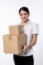 I got my parcels. Royalty Free Stock Photo