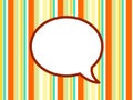 I got something to say! Retro stripes background with speech bubble. Seamless vintage backdrop. Royalty Free Stock Photo