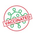 I got vaccinated sign.