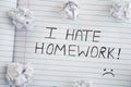 I Hate Homework Royalty Free Stock Photo