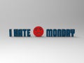 I Hate monday logo red and blue