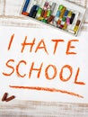 I hate school Royalty Free Stock Photo